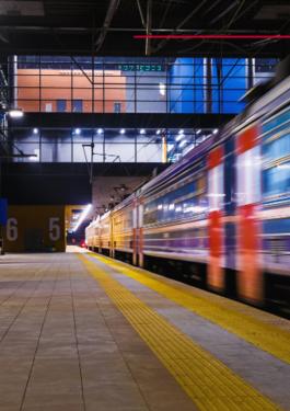 Train Station, Rail, Nighttime